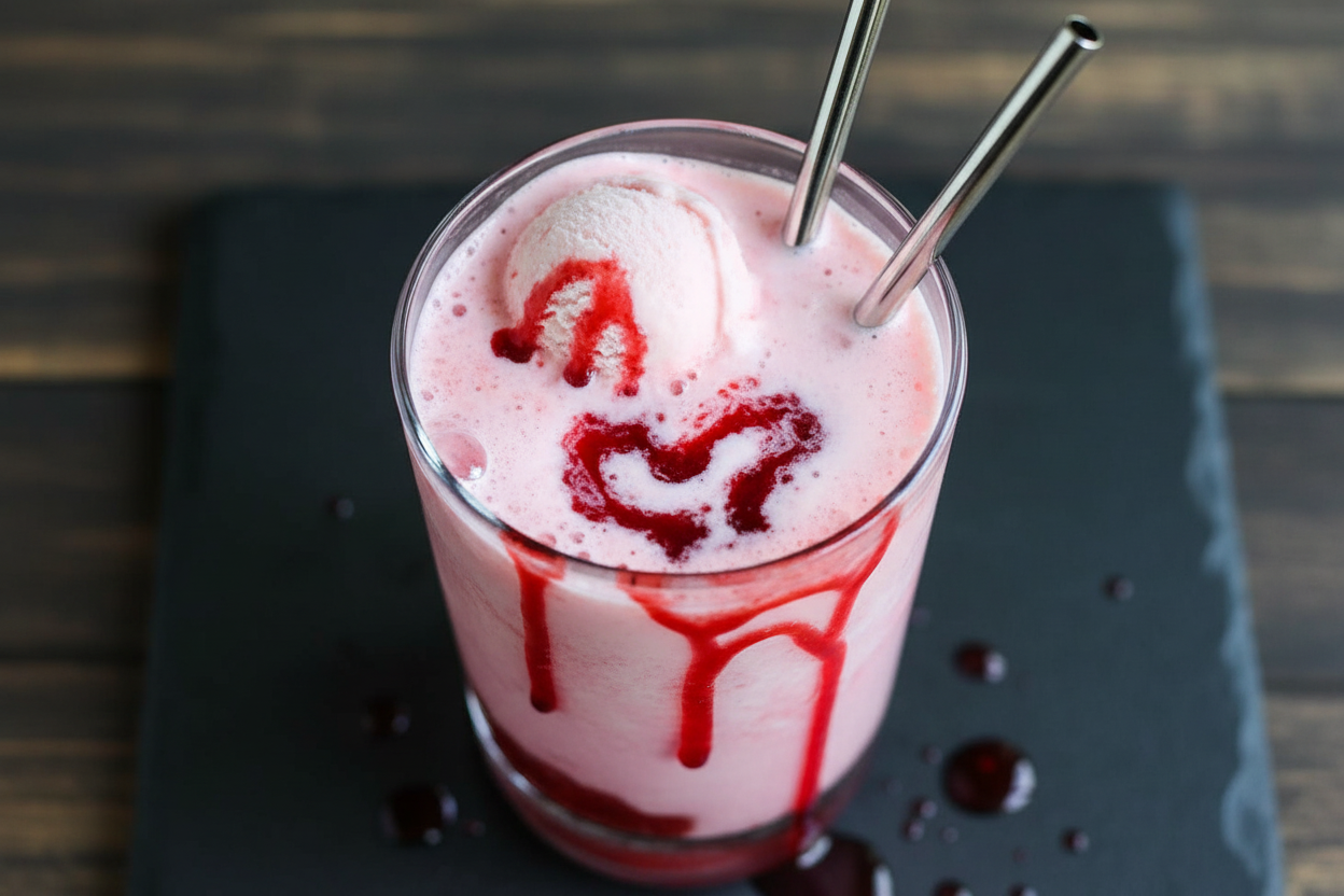 Vampire Blood Strawberry Floats 