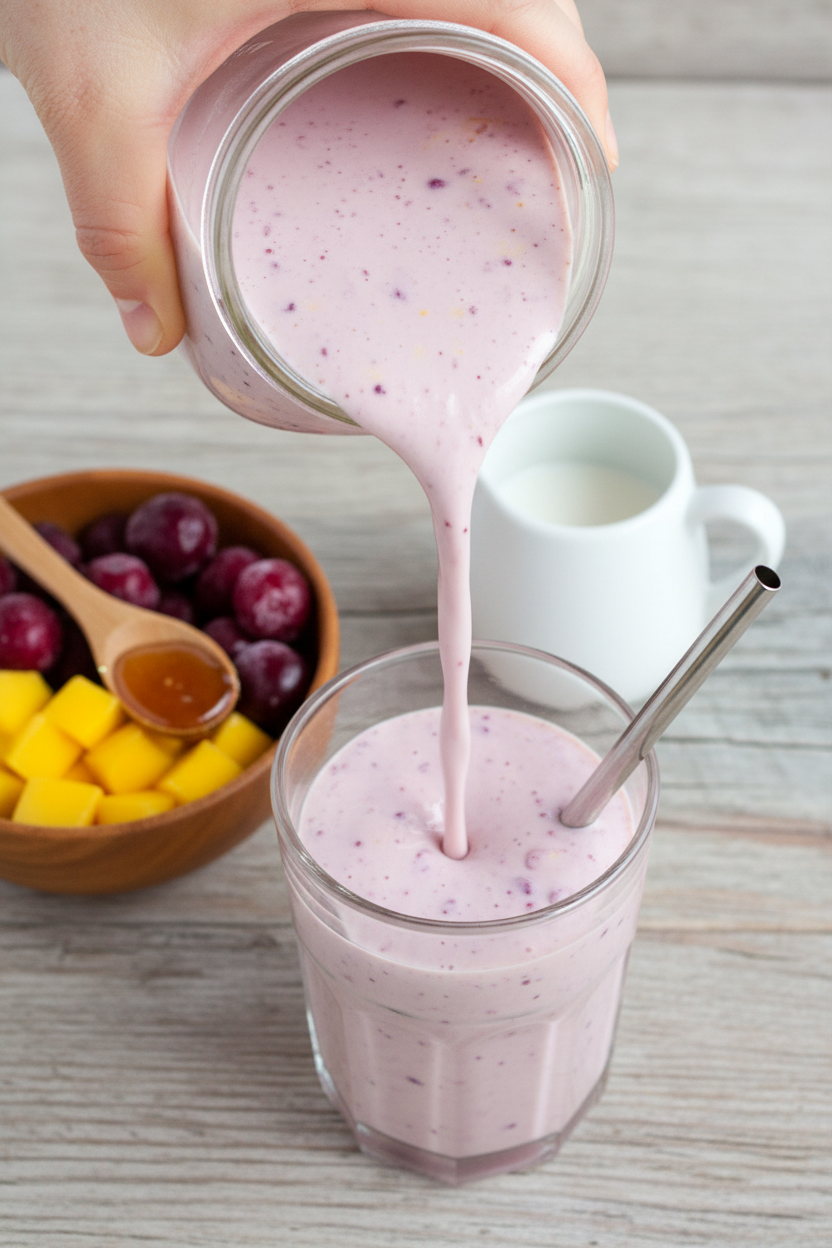 Vanilla Mango Cherry Smoothies