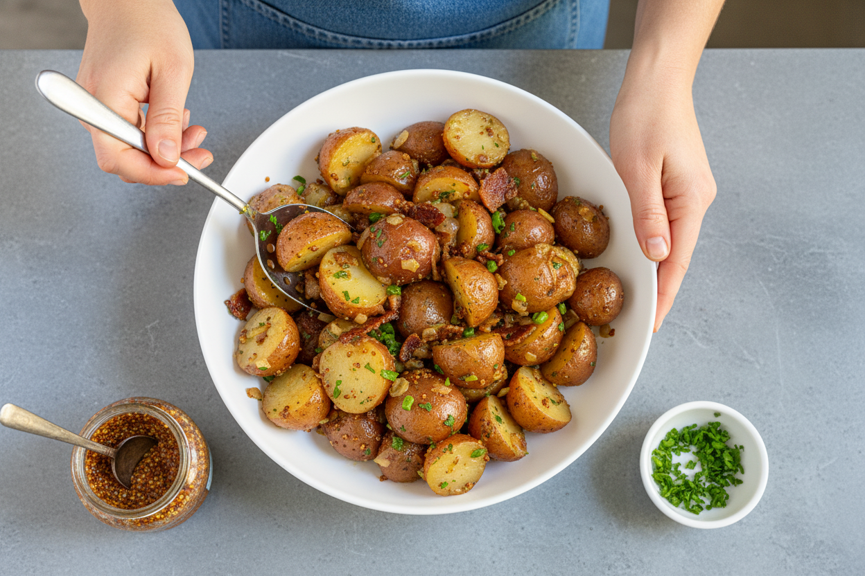 Warm German Potato Salad with Bacon Recipe