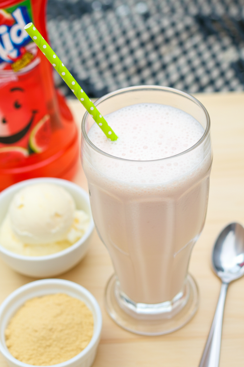 Watermelon Kool-Aid Fruit Drinks Malted Milkshakes