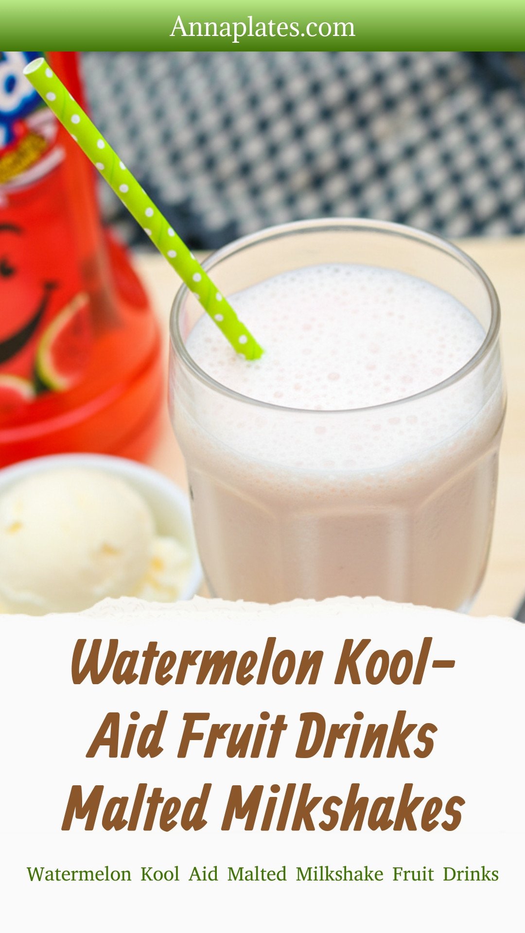 Watermelon Kool-Aid Fruit Drinks Malted Milkshakes