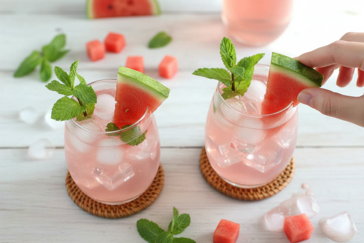 Watermelon Mint Summer Splash Refreshing Drink