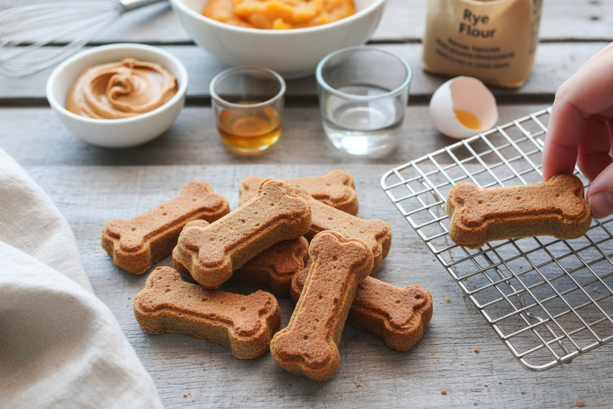 Wheat-free Pumpkin Peanut Butter Dog Treats