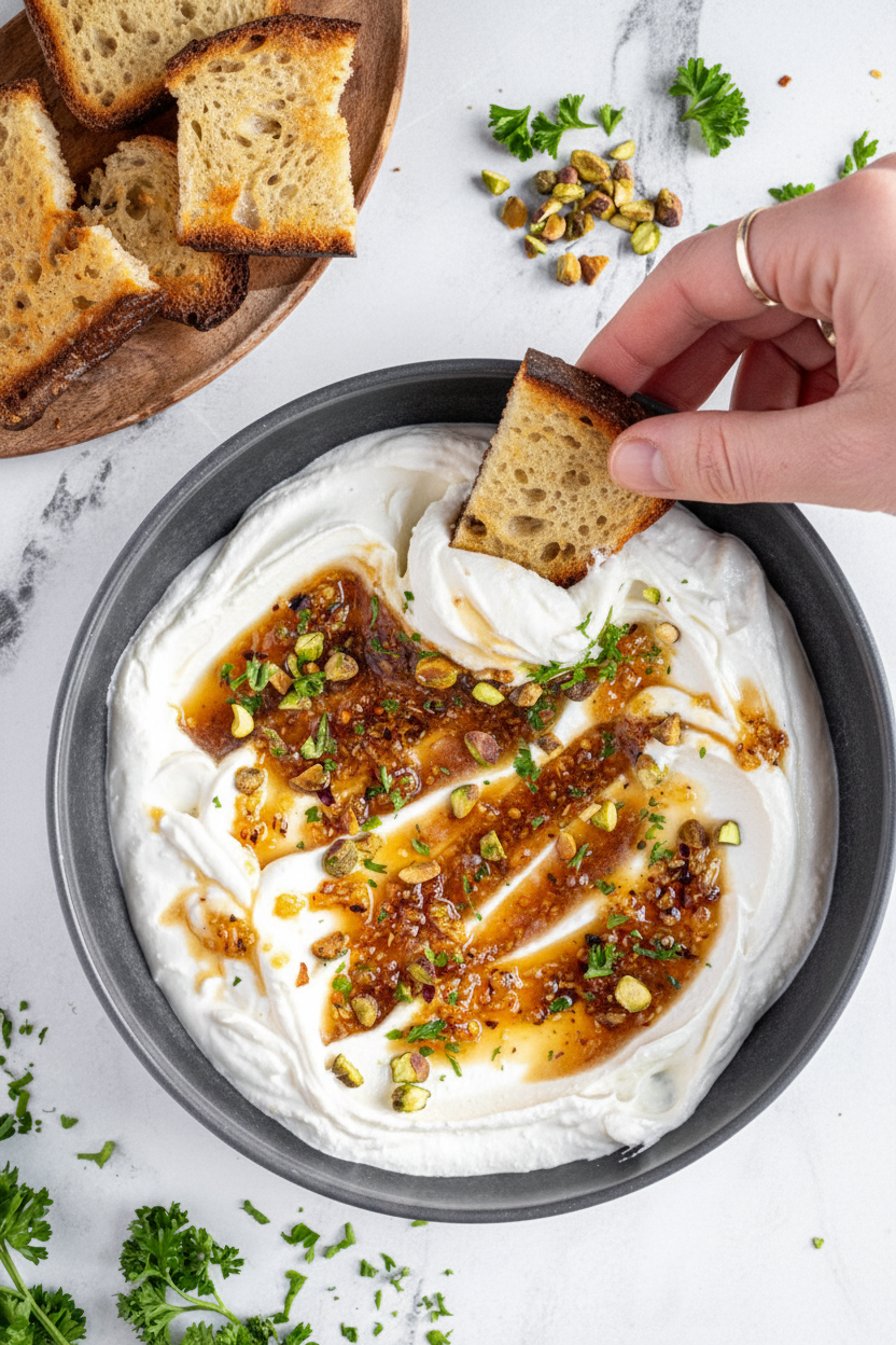 Whipped Feta Dip with Honey - The Schmidty Wife