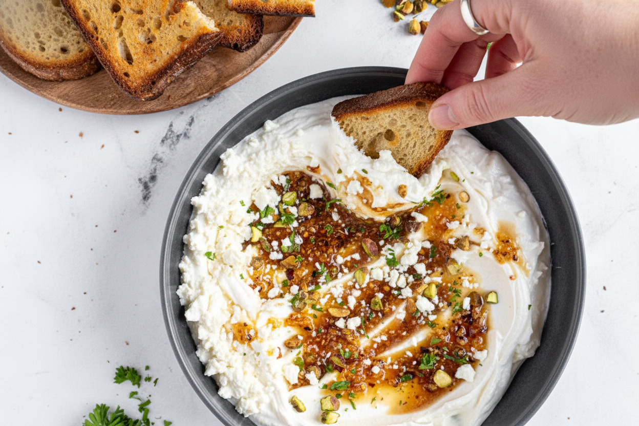 Whipped Feta Dip with Honey - The Schmidty Wife