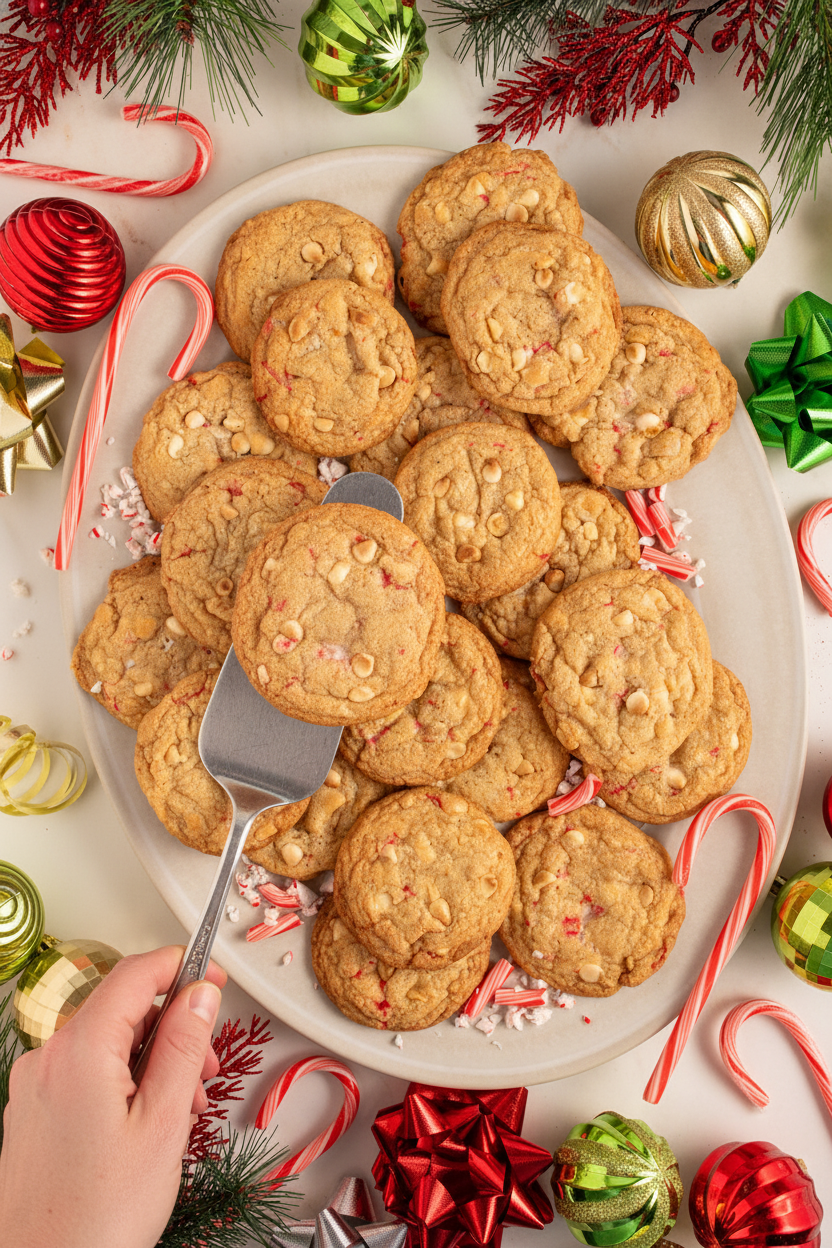 White Chocolate Candy Cane Cookies - The Schmidty Wife