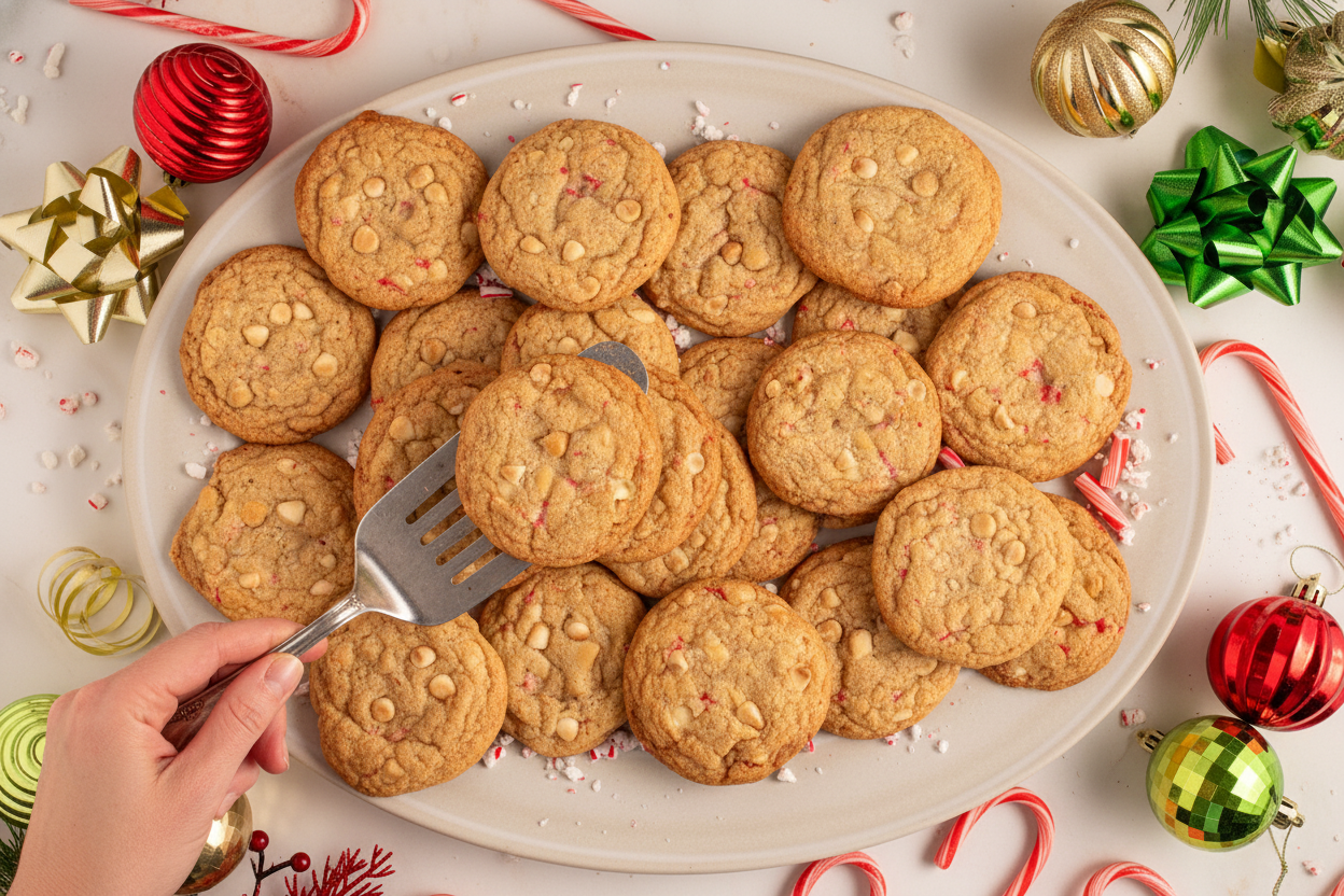White Chocolate Candy Cane Cookies - The Schmidty Wife