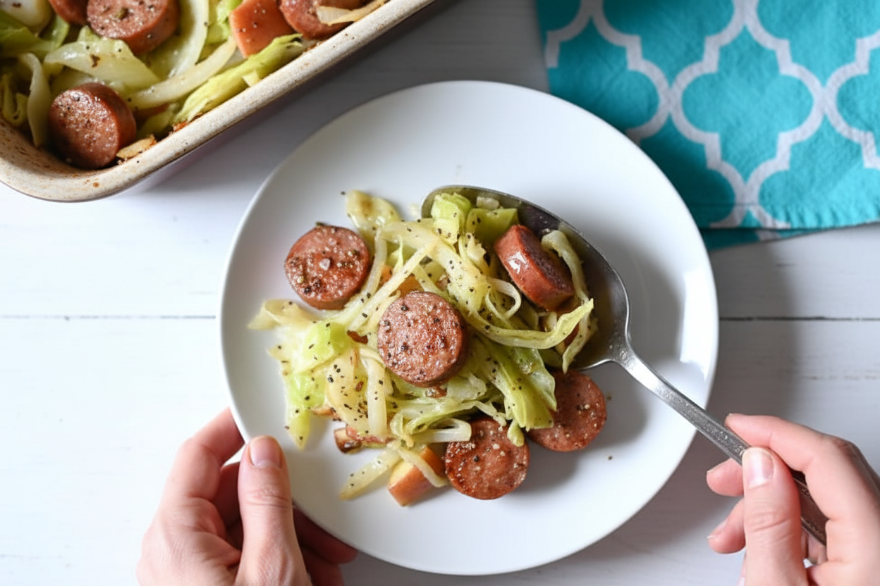 Whole 30 Roasted Cabbage with Chicken Sausage – The Schmidty Wife: Whole30 Roasted Cabbage and Chicken Sausage Dinner