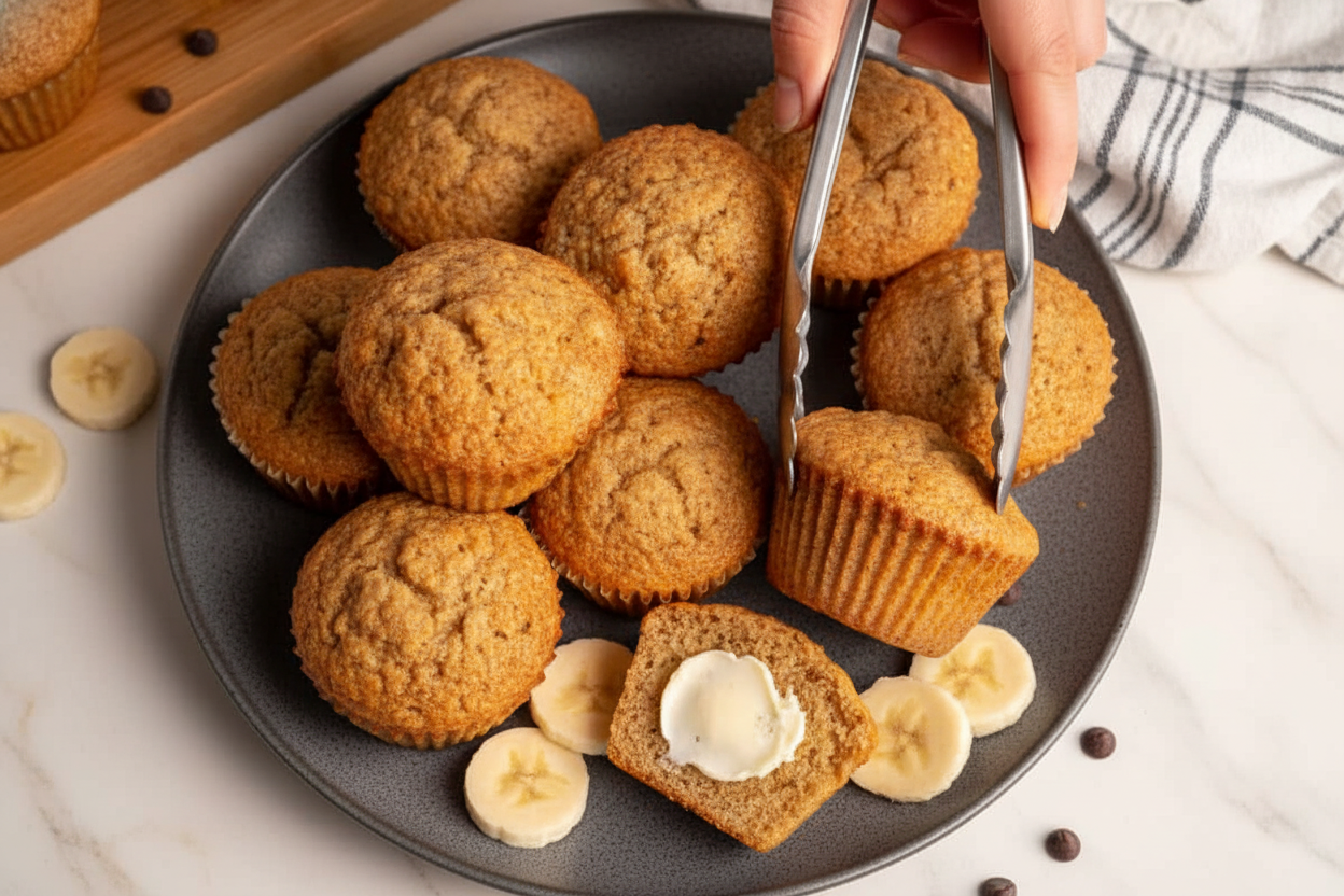 Whole Wheat Banana Muffins - The Schmidty Wife