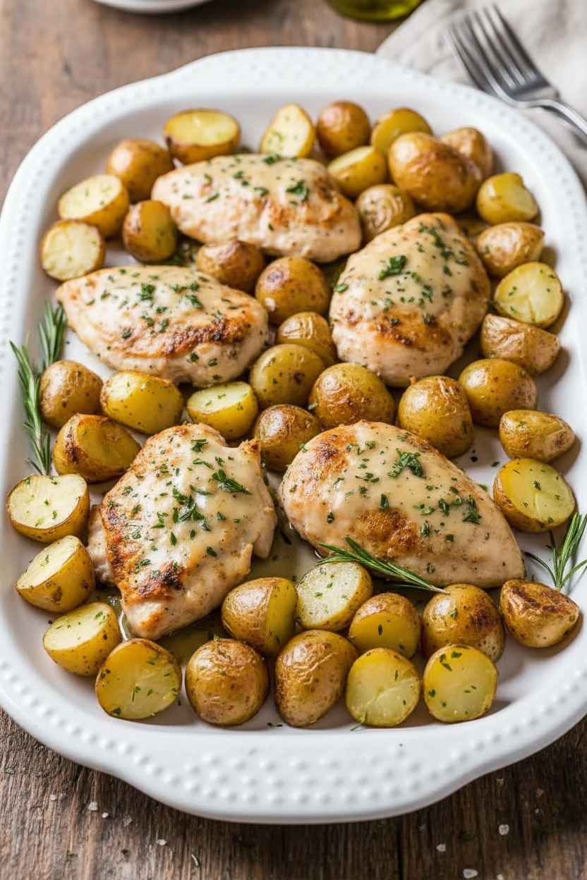 Zesty Roasted Chicken and Potato Sheet Pan Dinner