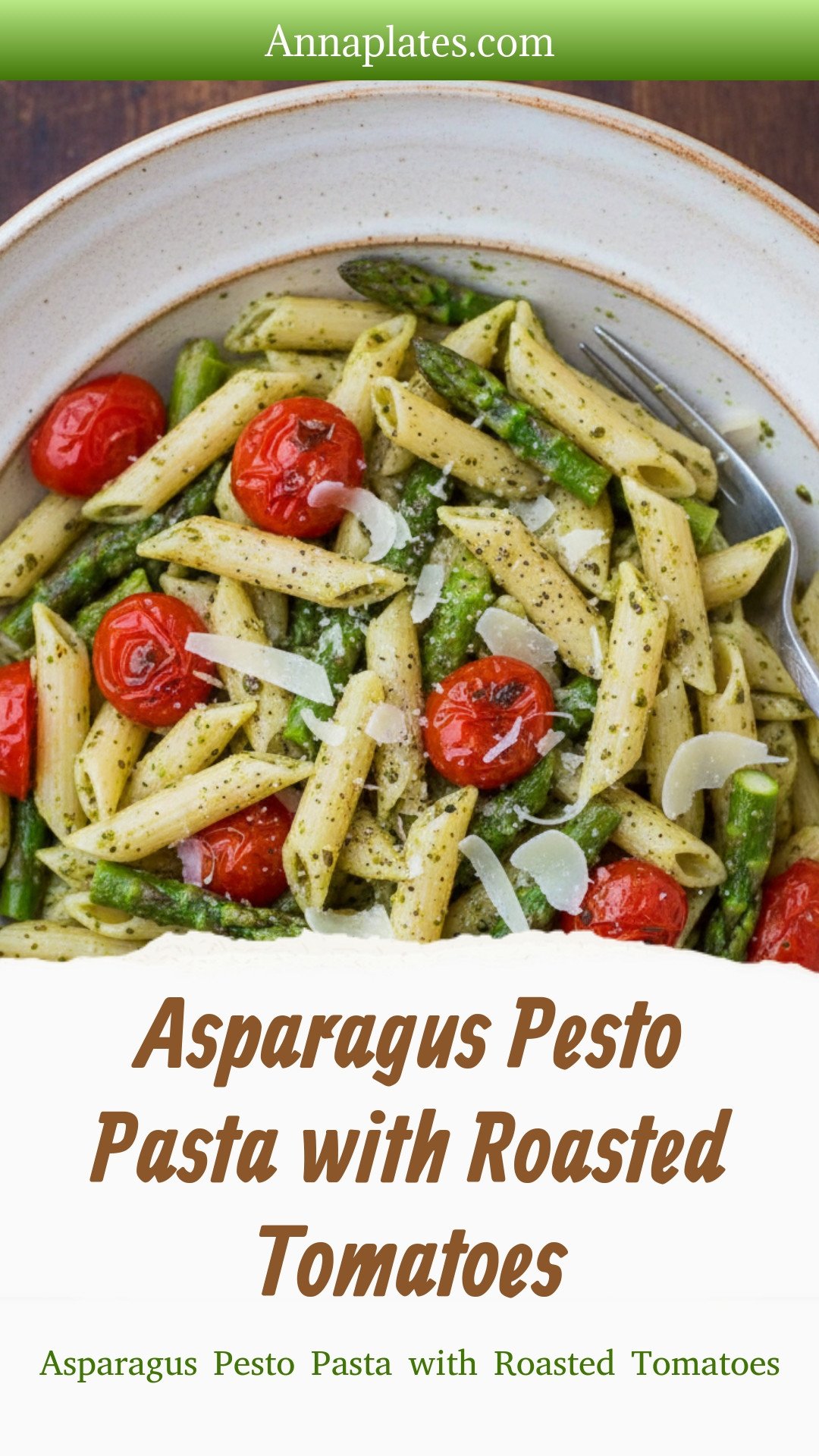 Asparagus Pesto Pasta with Roasted Tomatoes