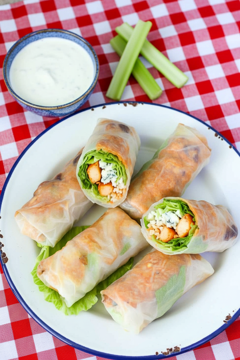 Buffalo Chicken Spring Rolls