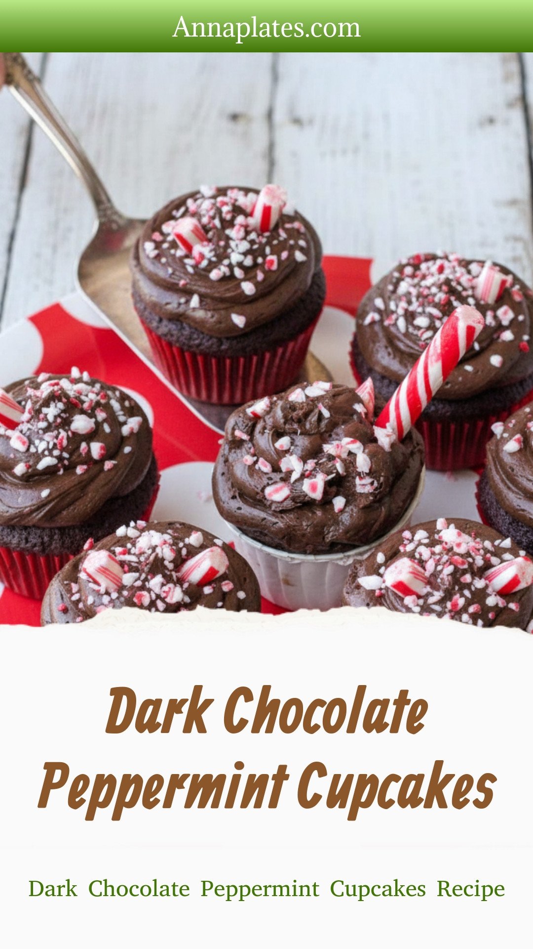 Dark Chocolate Peppermint Cupcakes
