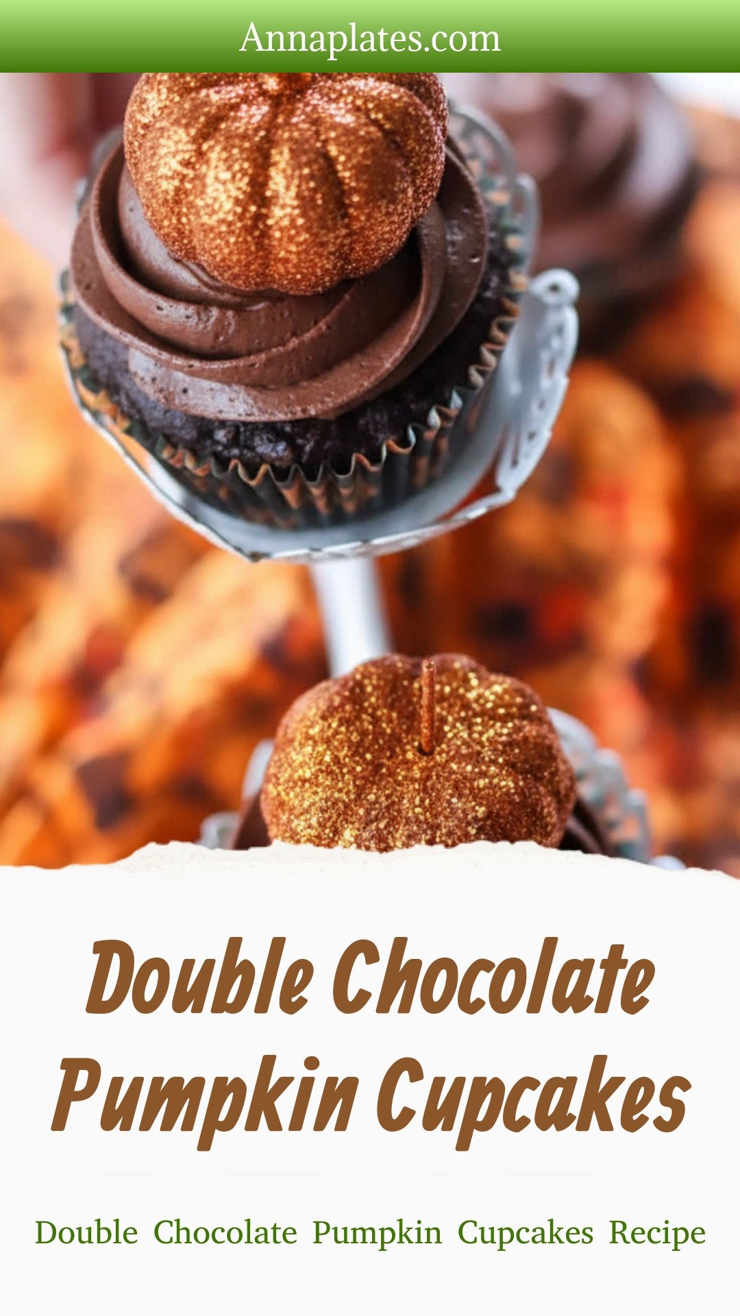 Double Chocolate Pumpkin Cupcakes