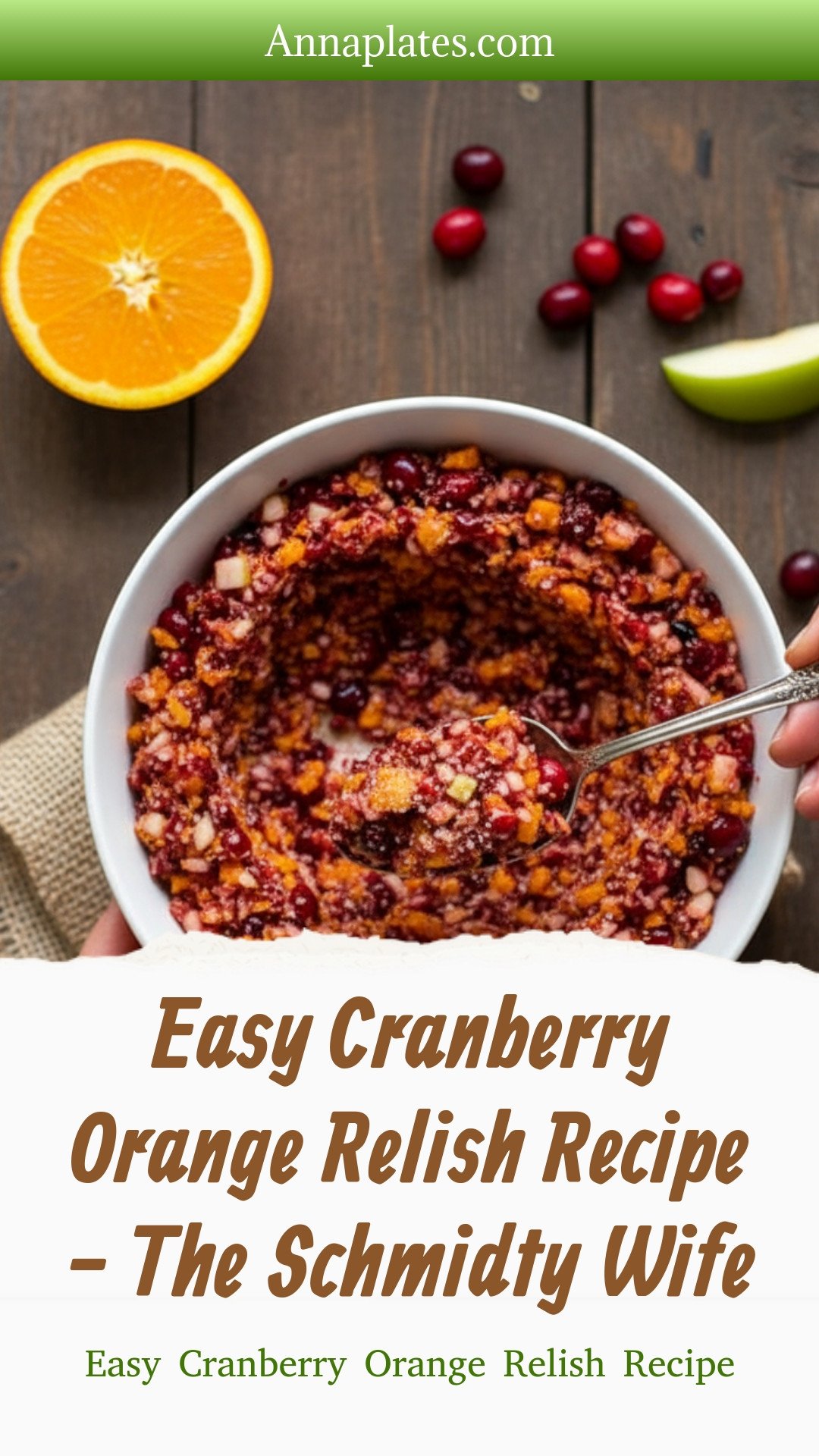 Easy Cranberry Orange Relish Recipe - The Schmidty Wife