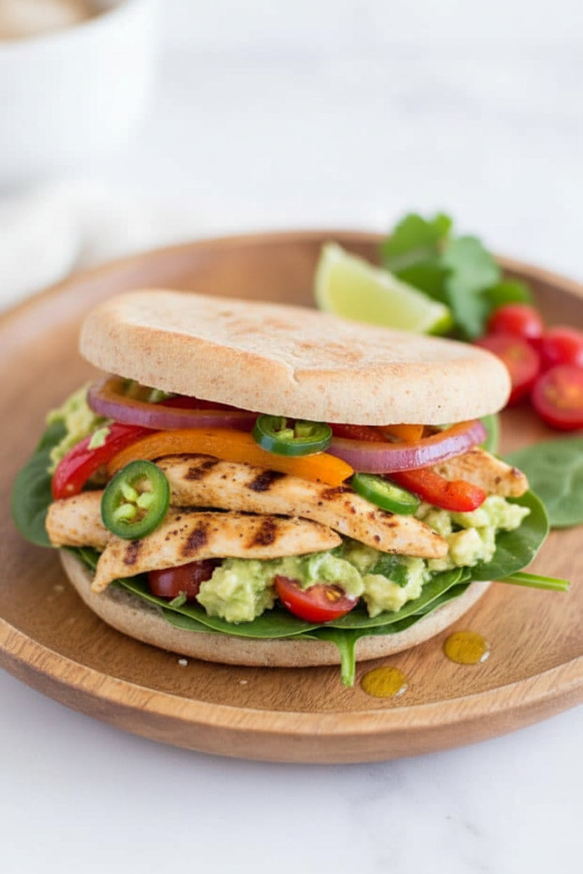 Easy & Healthy Chicken Fajita Sandwiches