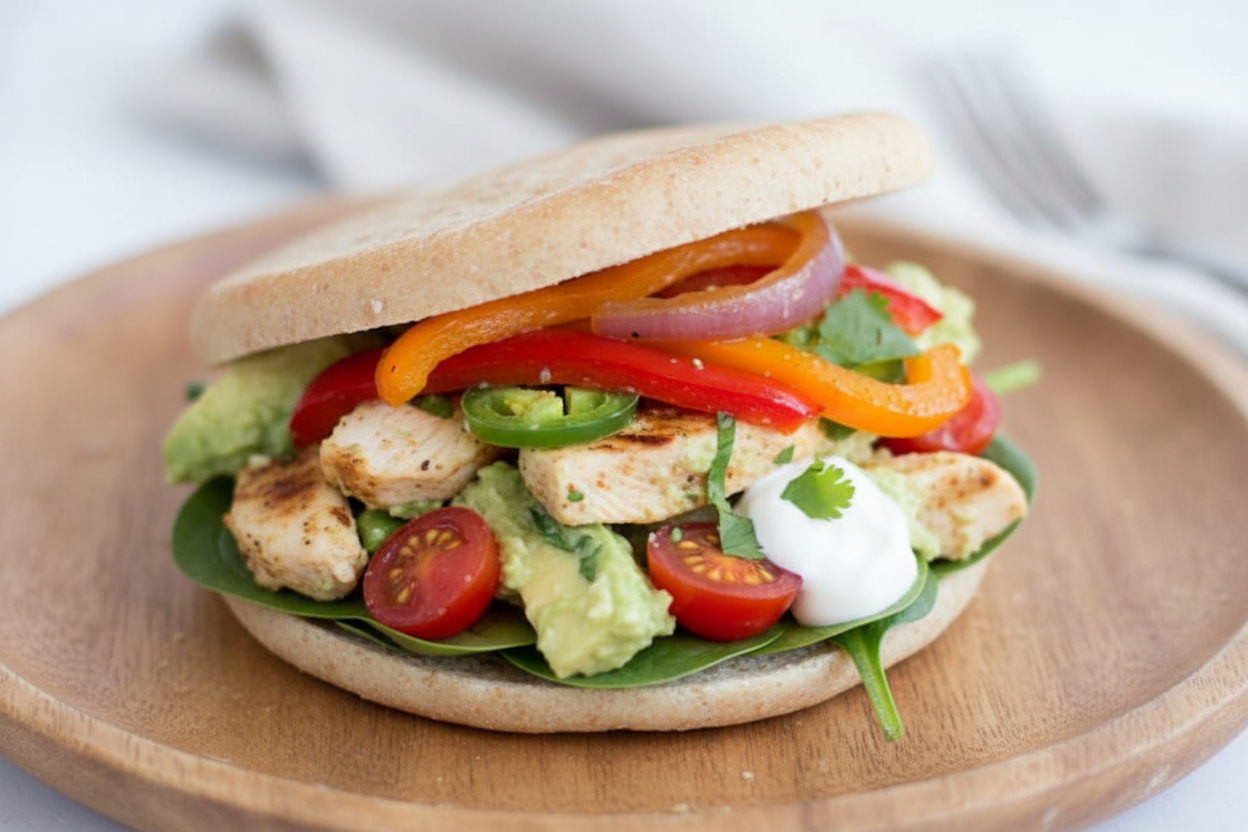 Easy & Healthy Chicken Fajita Sandwiches