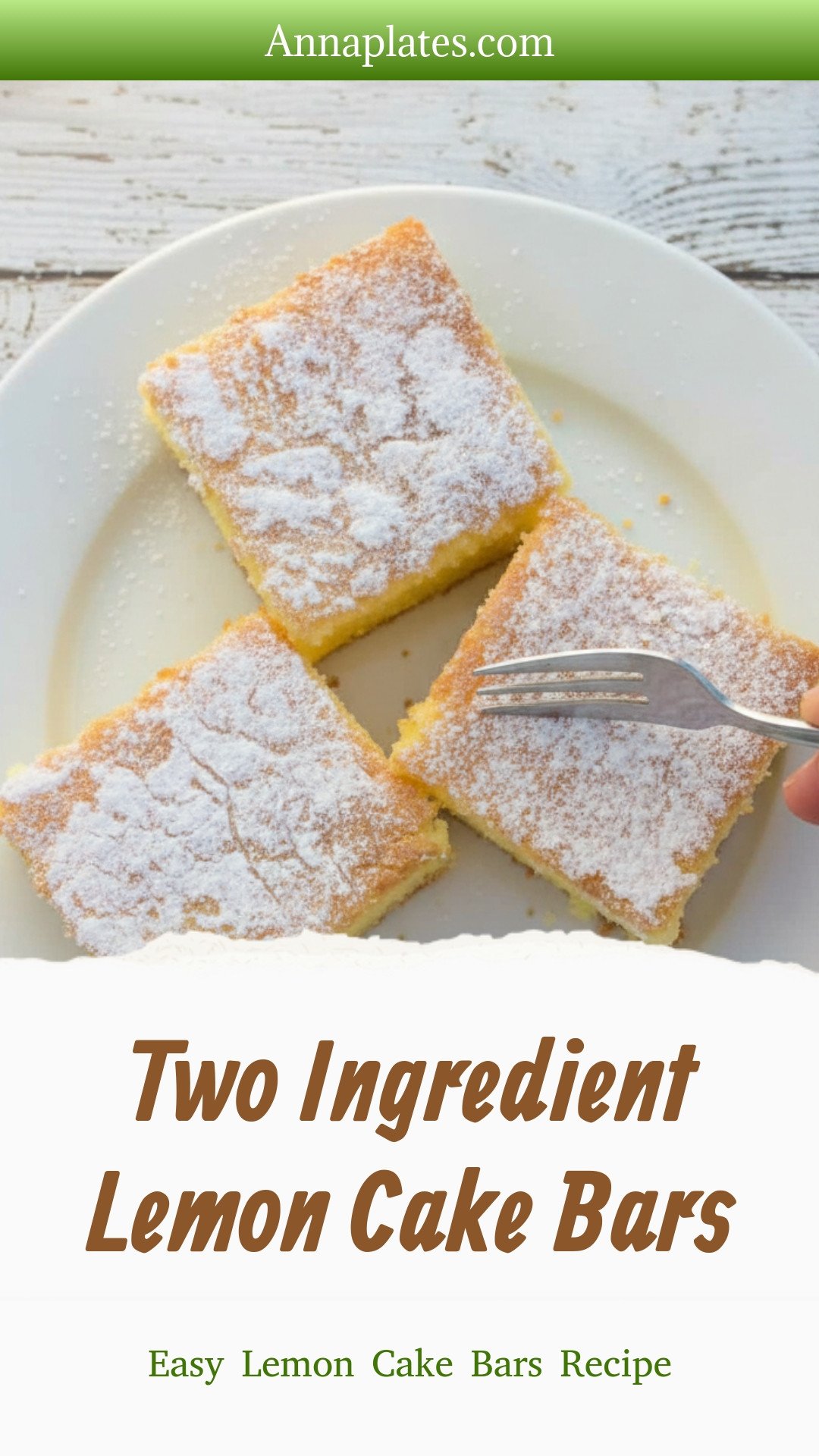 Two Ingredient Lemon Cake Bars