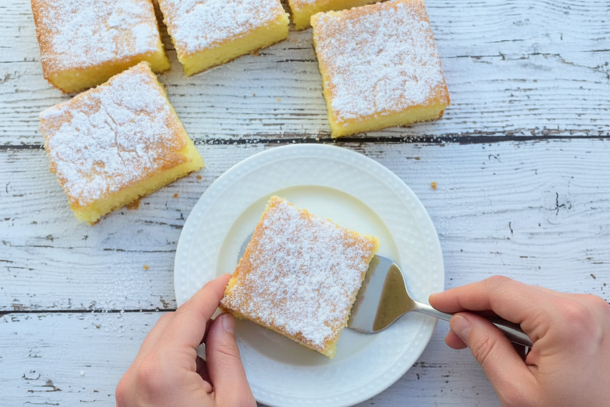 Two Ingredient Lemon Cake Bars