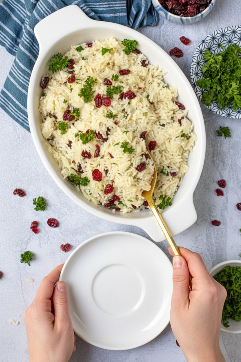 Easy Rice Pilaf with Dried Cranberries - The Schmidty Wife