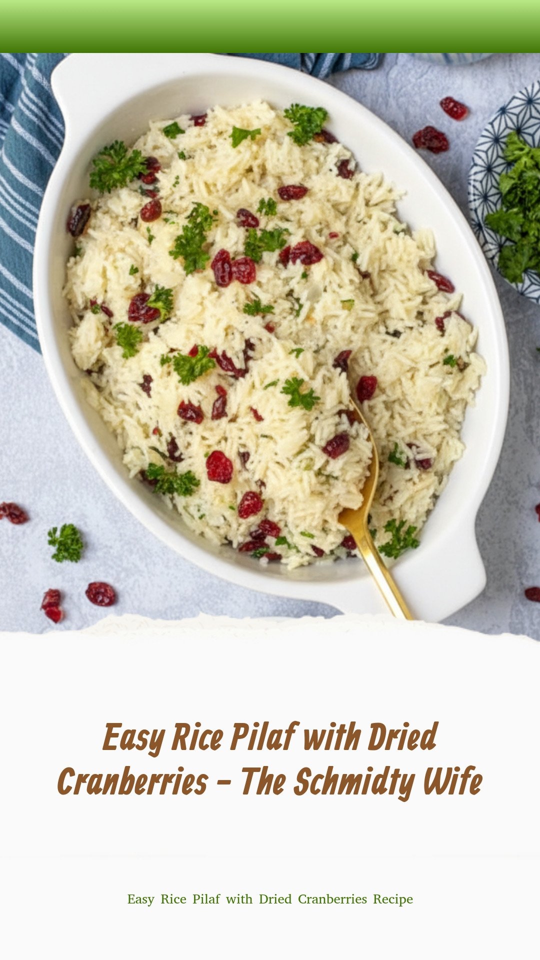 Easy Rice Pilaf with Dried Cranberries - The Schmidty Wife