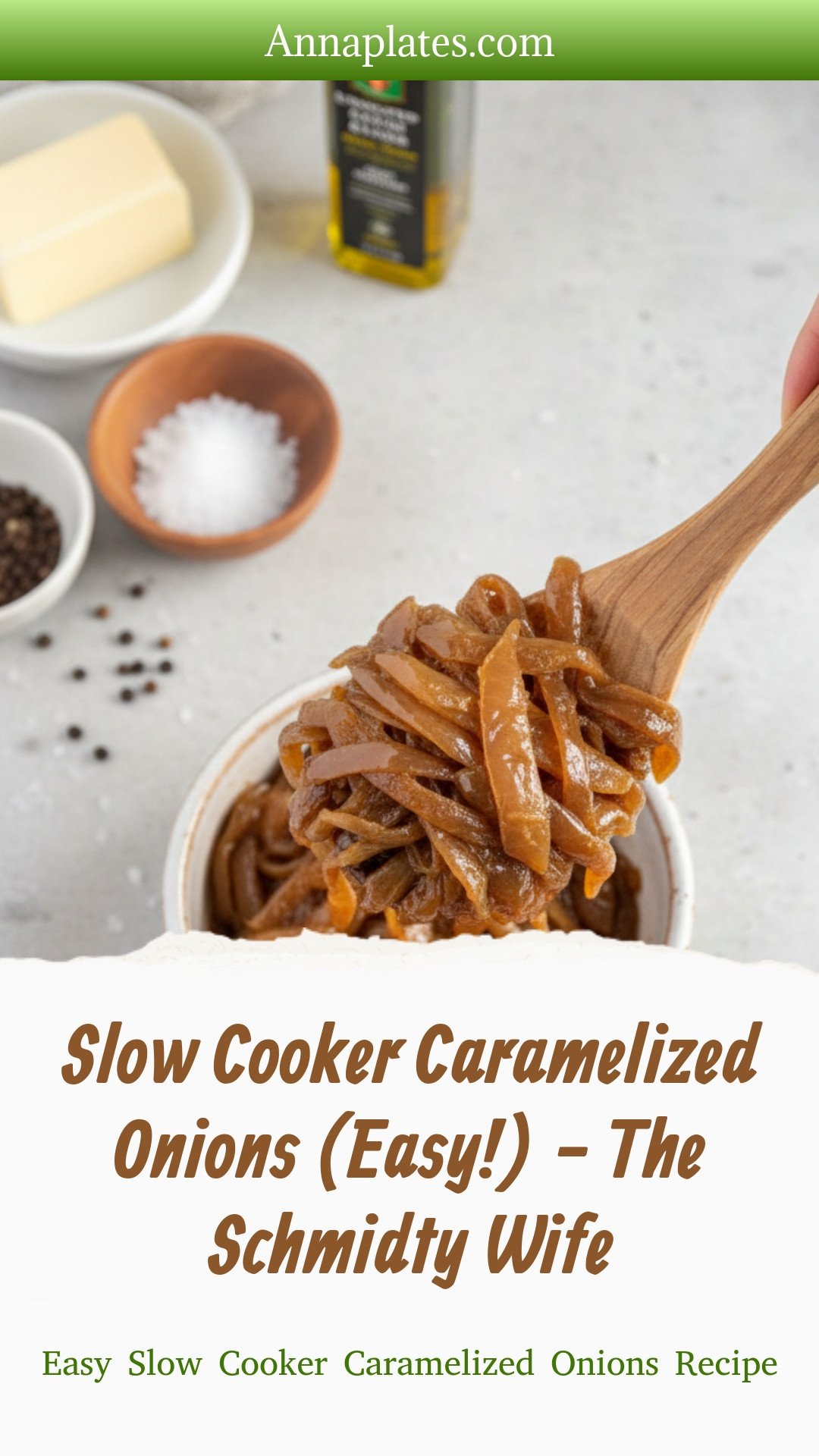 Slow Cooker Caramelized Onions (Easy!) - The Schmidty Wife