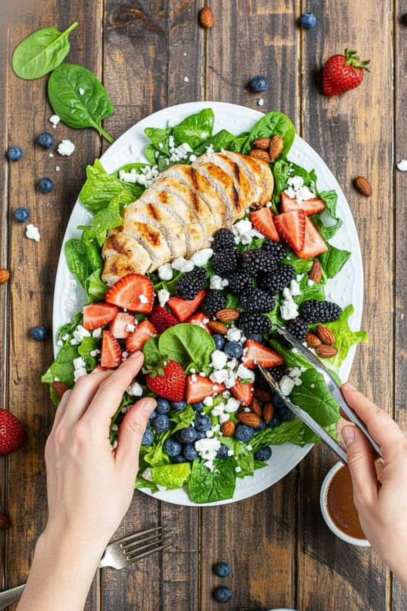 Summer Berry Salad with Grilled Chicken - The Schmidty Wife