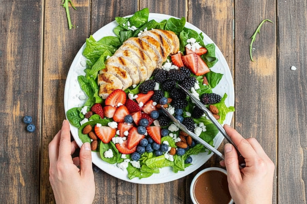 Summer Berry Salad with Grilled Chicken - The Schmidty Wife