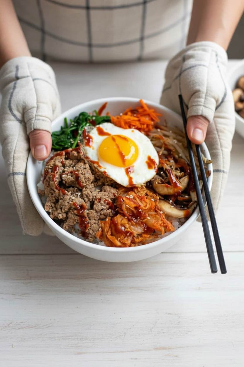 Korean Bibimbap Recipe with Ground Turkey - The Schmidty Wife