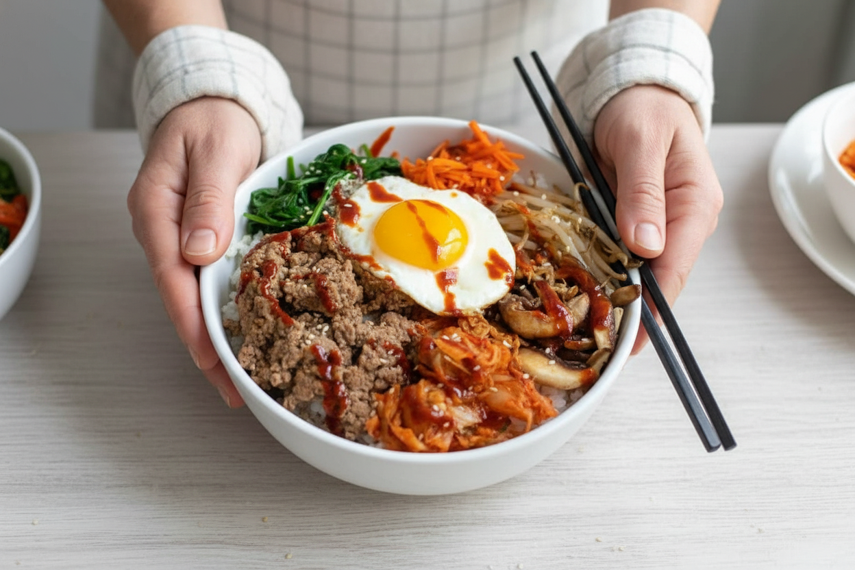 Korean Bibimbap Recipe with Ground Turkey - The Schmidty Wife