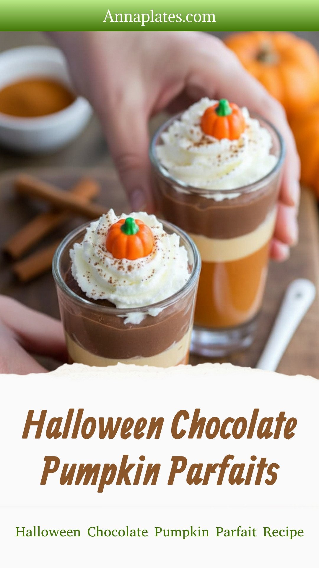 Halloween Chocolate Pumpkin Parfaits