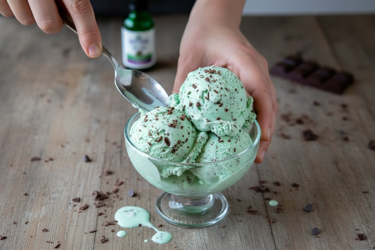 Homemade Mint Chocolate Chip Ice Cream Recipe