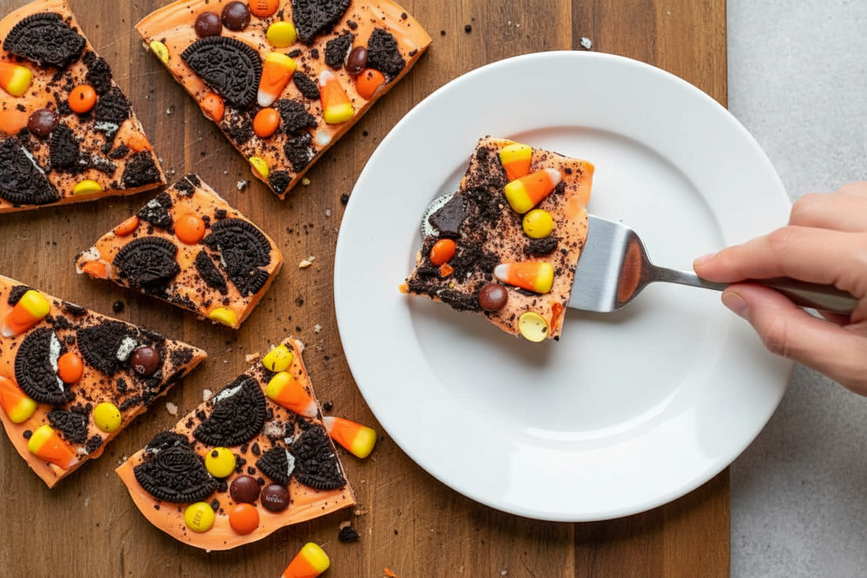 Oreo Candy Corn Halloween Bark