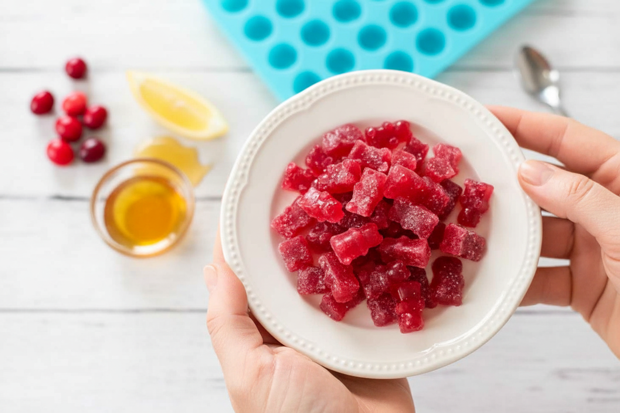 Real Cranberry Gummy Bears Delicious Healthy Snack