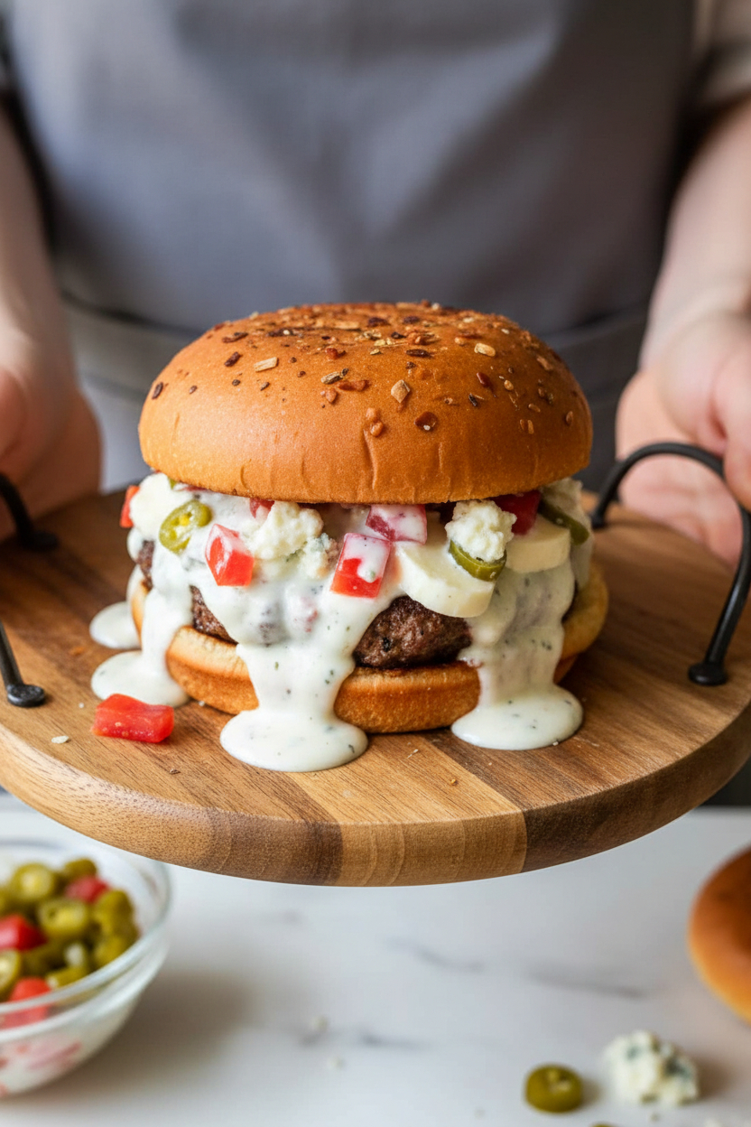 Red White and Blue Burgers