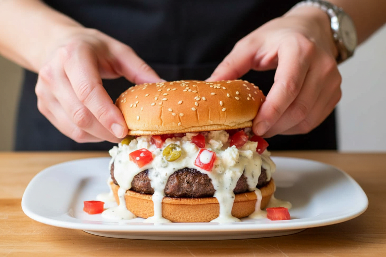 Red White and Blue Burgers