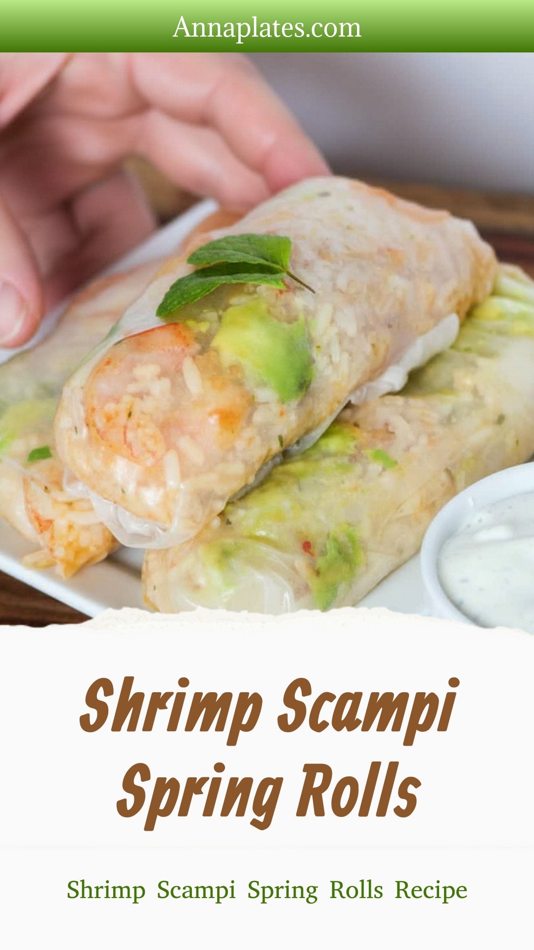 Shrimp Scampi Spring Rolls