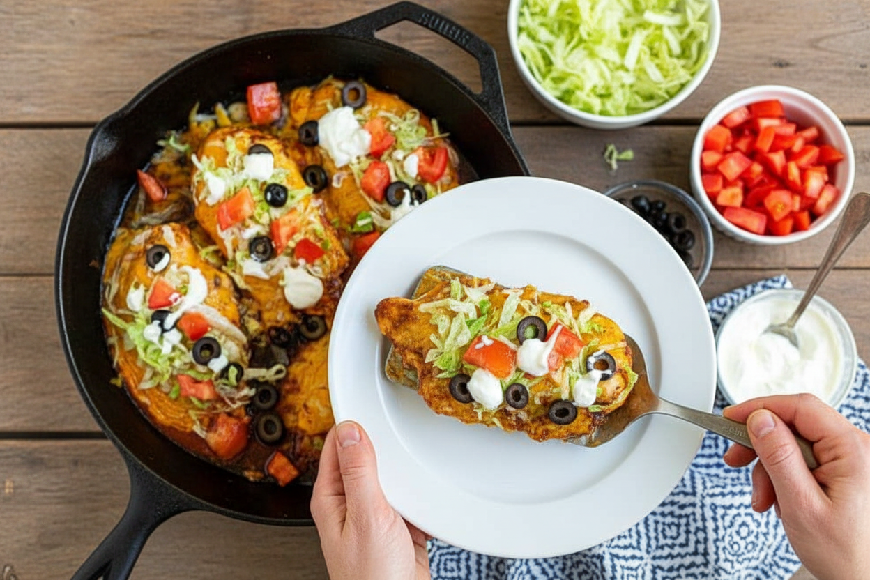 Quick & Easy Skillet Taco Chicken Breasts - The Schmidty Wife