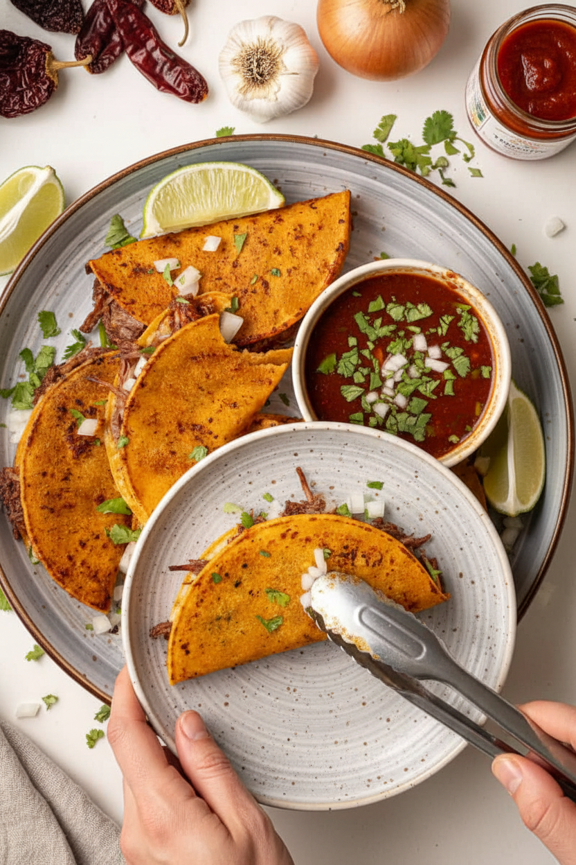 Slow Cooker Birria Tacos - The Schmidty Wife