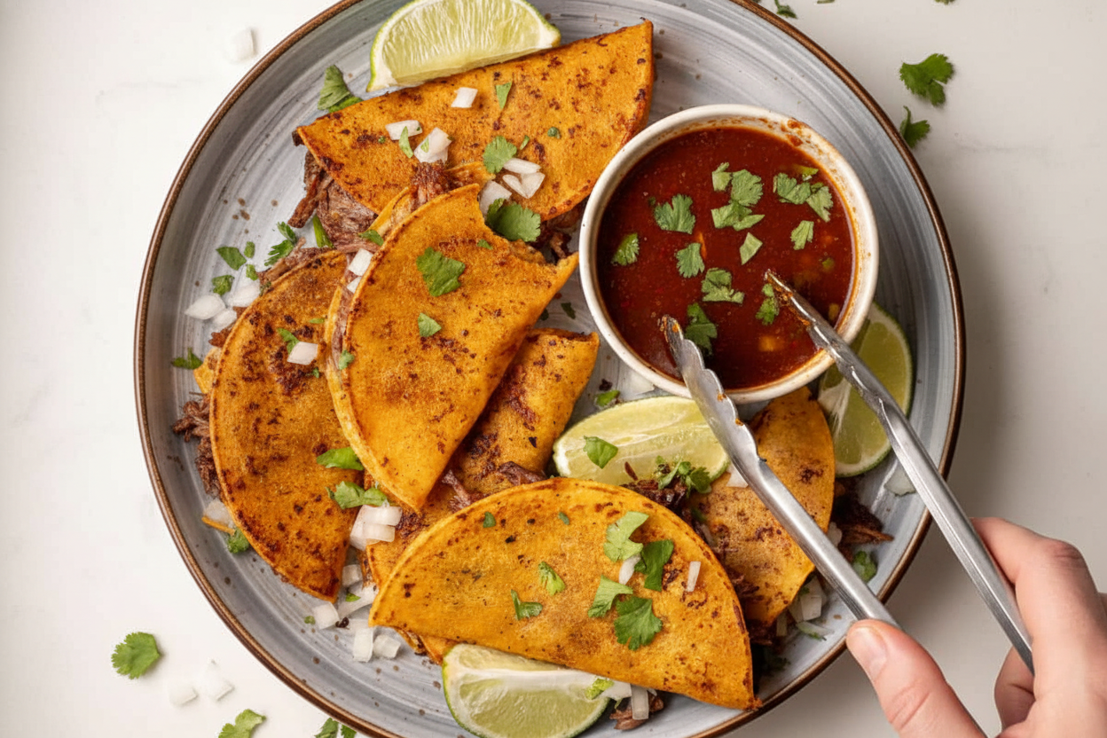 Slow Cooker Birria Tacos - The Schmidty Wife