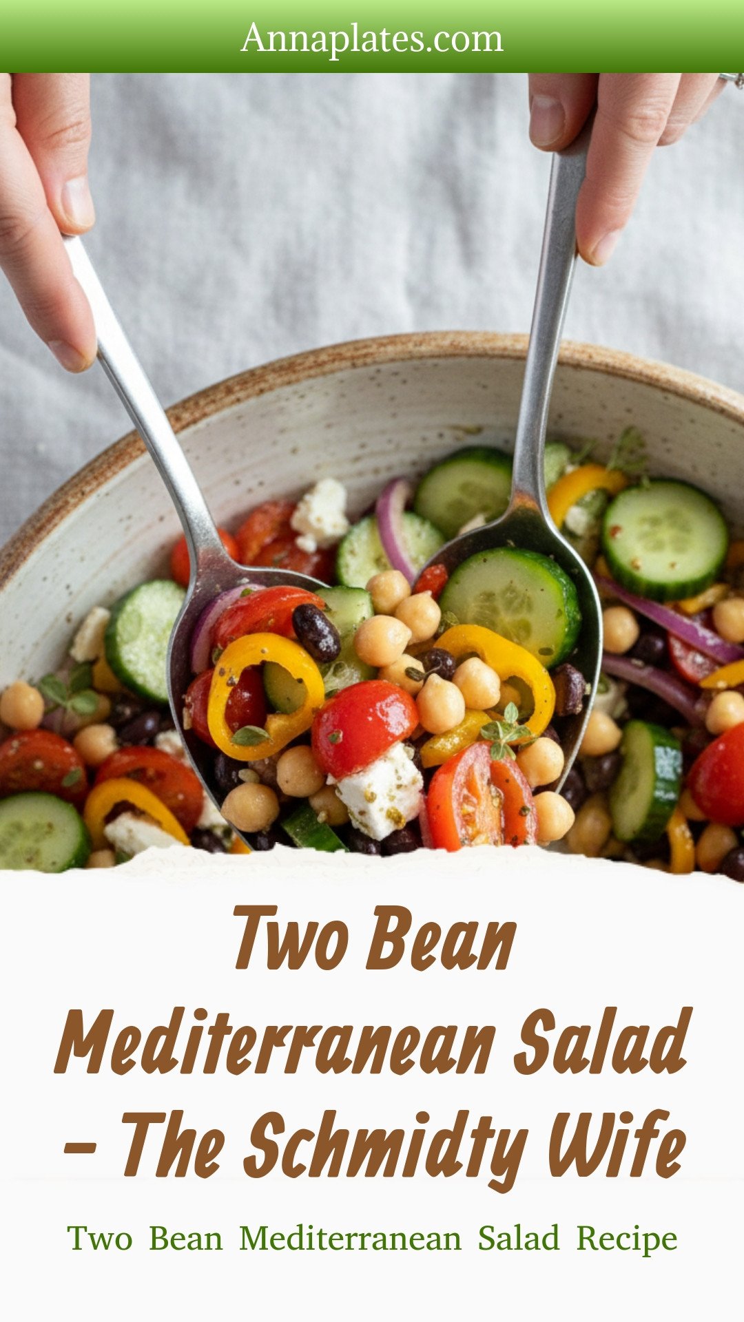 Two Bean Mediterranean Salad - The Schmidty Wife