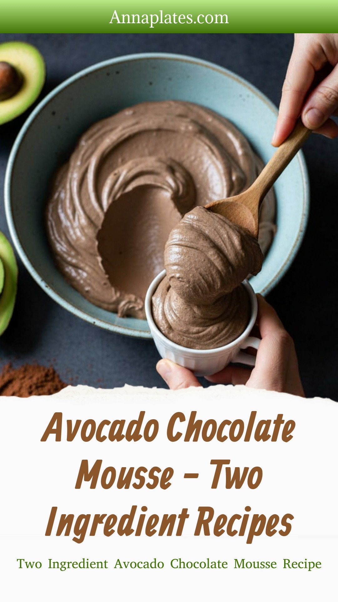Avocado Chocolate Mousse - Two Ingredient Recipes
