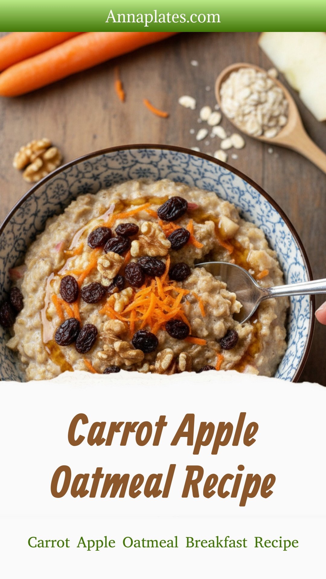 Carrot Apple Oatmeal Breakfast Recipe