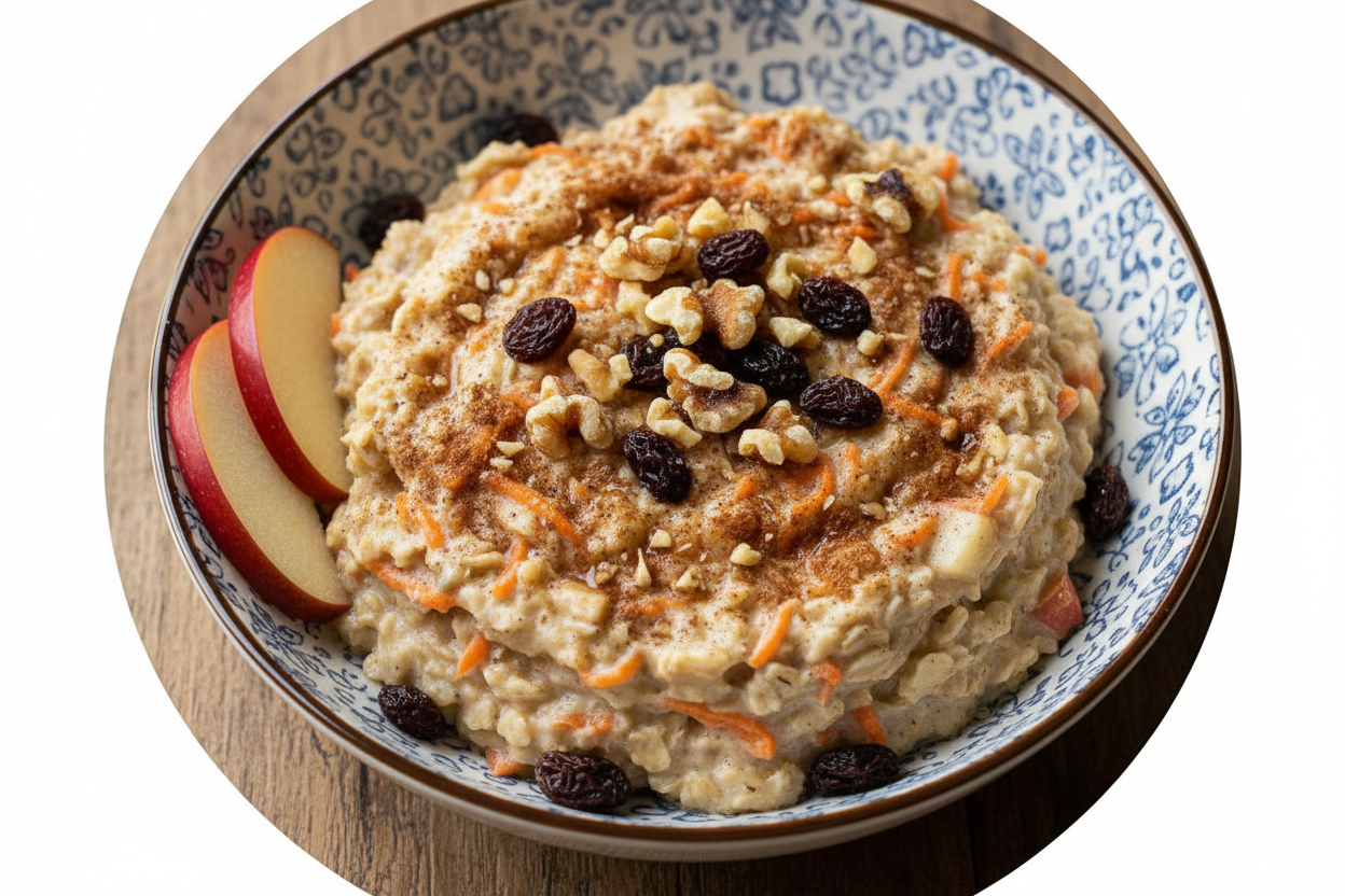 Carrot Apple Oatmeal Breakfast Recipe