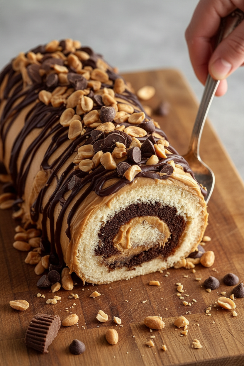 Chocolate Peanut Butter Dream Roll Recipe