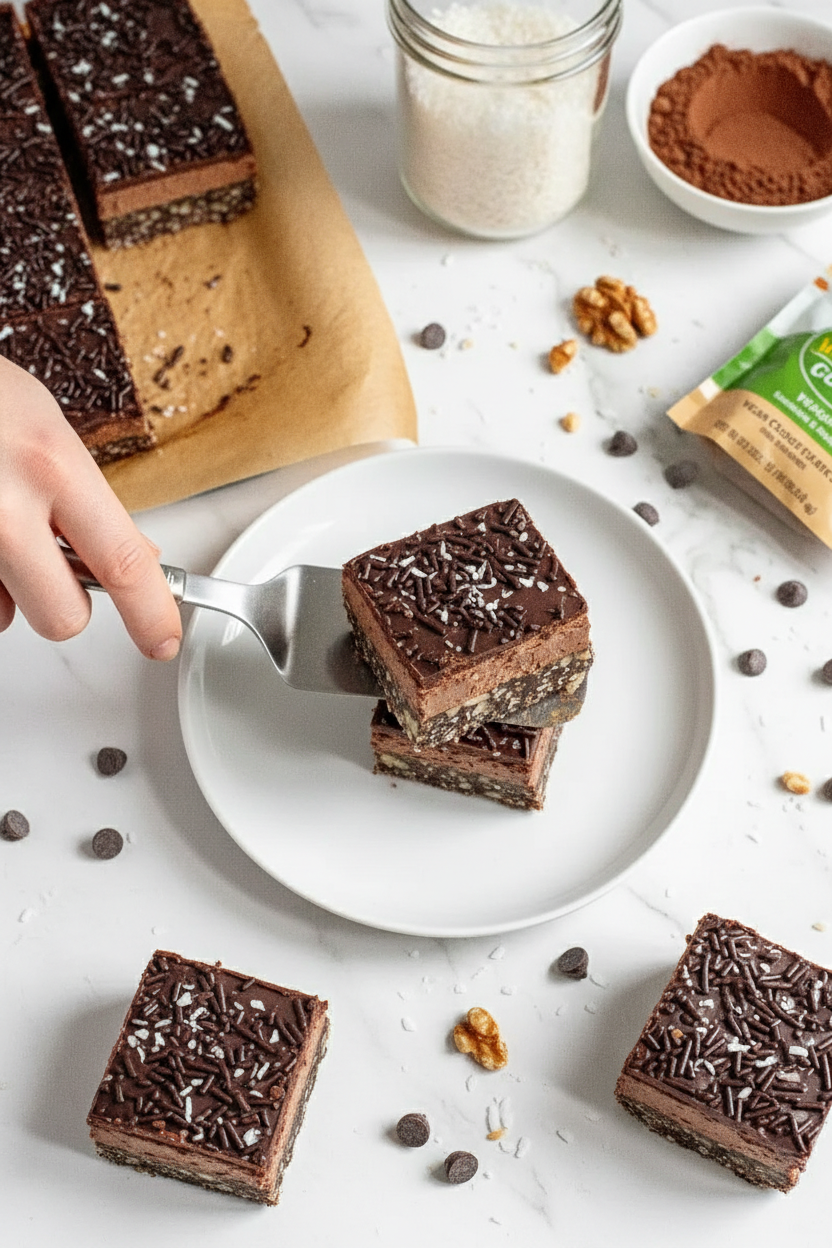 Gluten-Free Vegan No-Bake Chocolate Bars