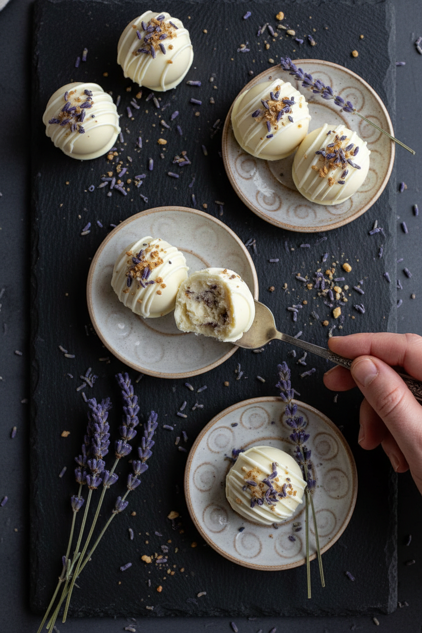 Honey Lavender White Chocolate Truffles Recipe