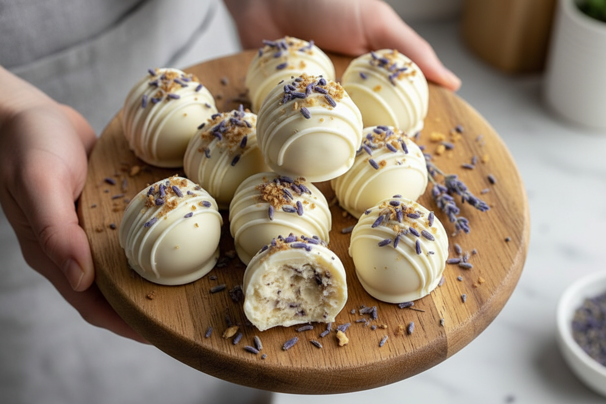 Honey Lavender White Chocolate Truffles Recipe