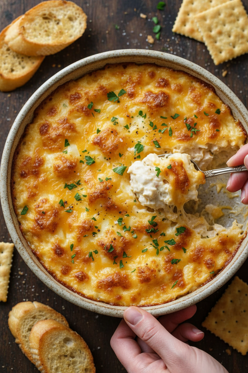 Hot Crab Dip Recipe Creamy and Cheesy