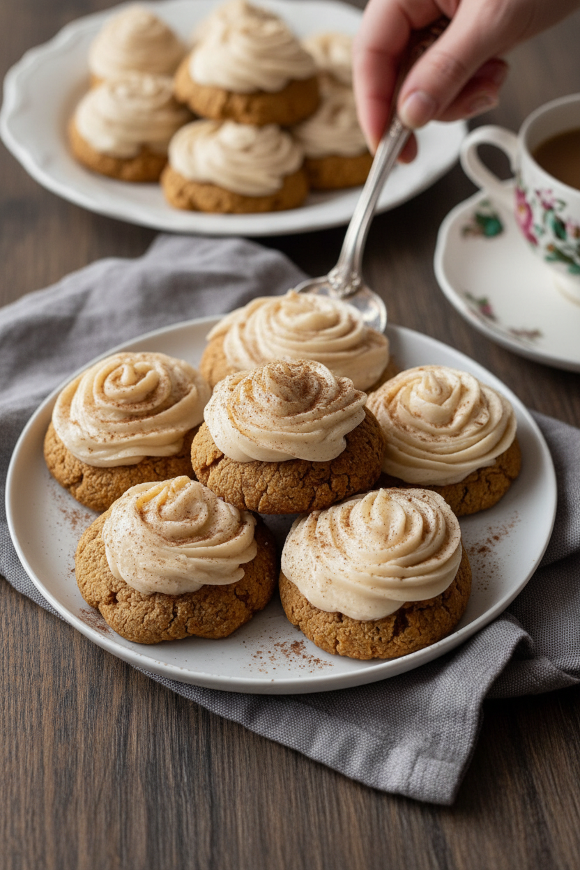 Soft Pumpkin Cookies with Cinnamon Frosting Recipe